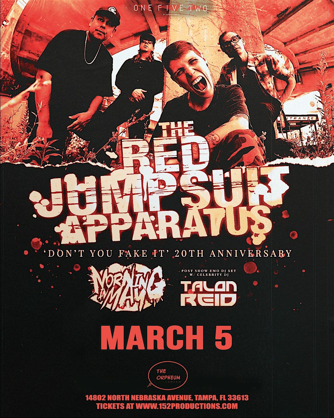 RED JUMPSUIT APPARATUS, 5 March | Event in Tampa | AllEvents