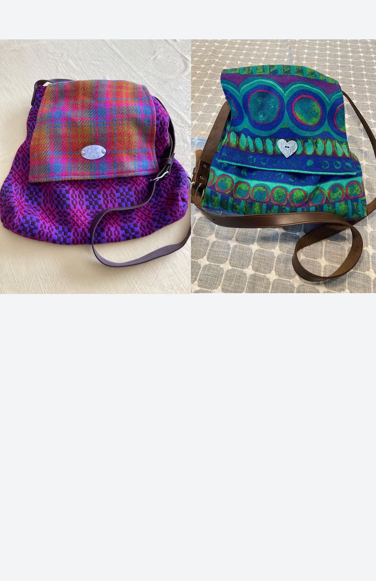 Shoulder Bag with Flap Closure, Blue House Fabrics, Ystradgynlais, 26