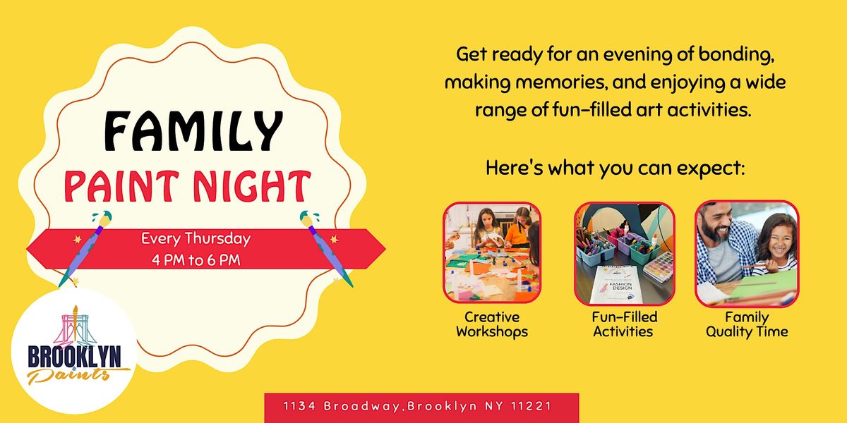 Family Paint Night at Brooklyn Paints, 1134 Broadway, Brooklyn, 21