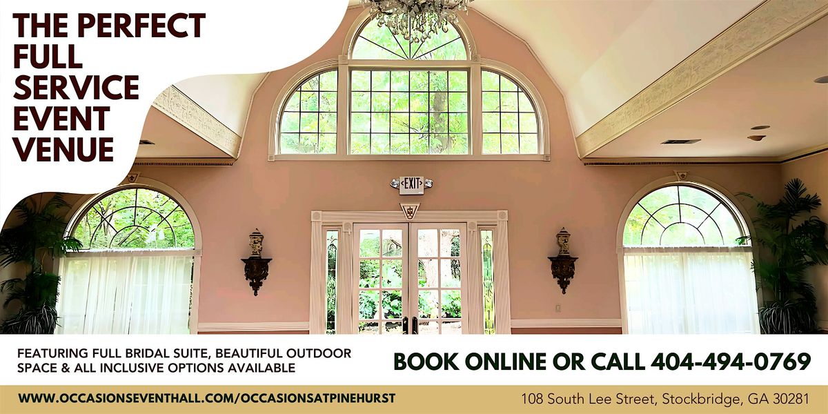 Event-Ready Venue: Occasions at Pinehurst Now Booking for 2024 Events! | Event in Stockbridge | AllEvents