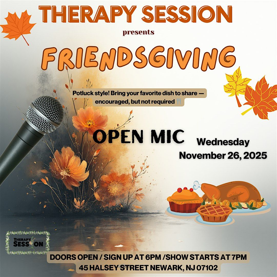 Therapy Session Open Mic, 26 November | Event in Newark | AllEvents
