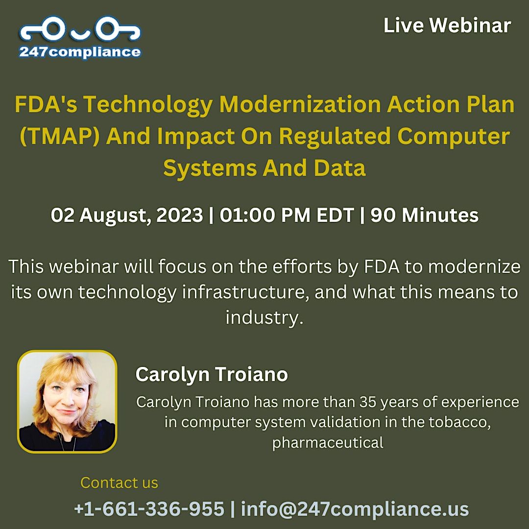 FDAs Technology Modernization Action Plan (TMAP) And Impact On ...