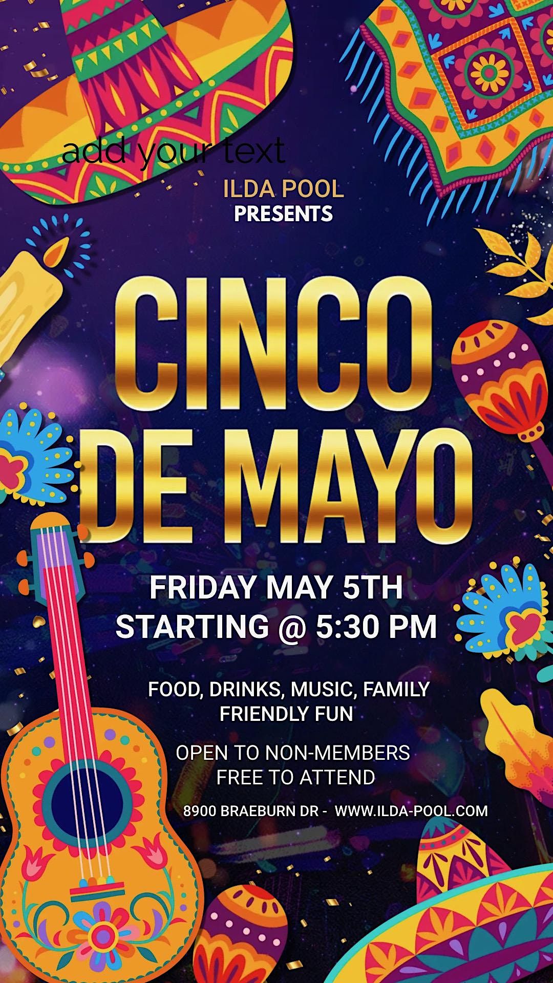 FREE Cinco De Mayo Family Party at Ilda Pool, Annandale, Virginia, 8900 Braeburn Dr, Annandale
