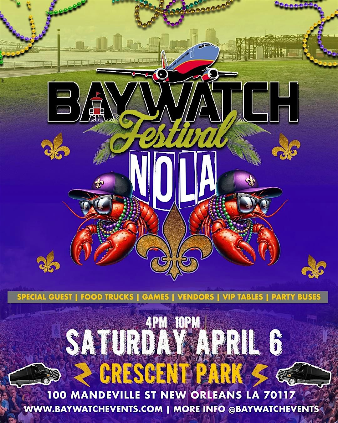 Baywatch Festival NOLA Spring Break Crescent Park, Crescent Park