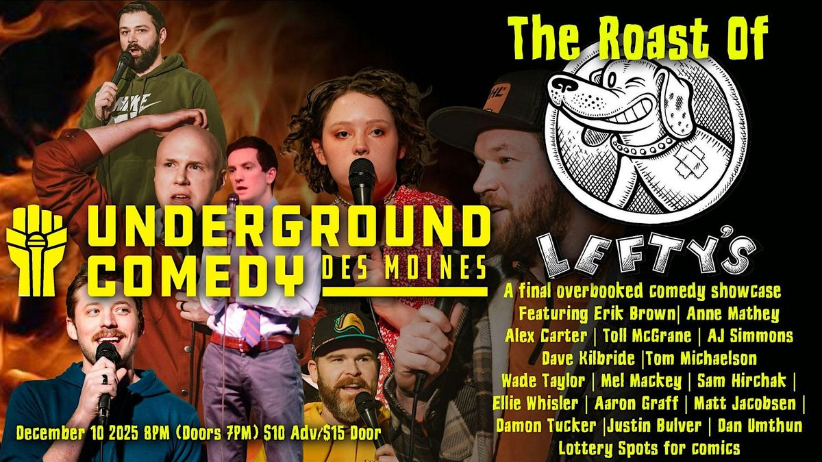 The Roast of Lefty's, 10 December | Event in Des Moines | AllEvents