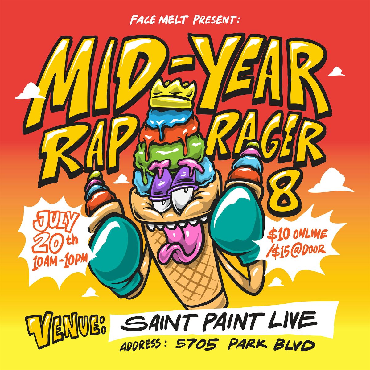 Mid-Year Rap Rager 8, Saint Paint Live, Pinellas Park, 20 July 2024 ...