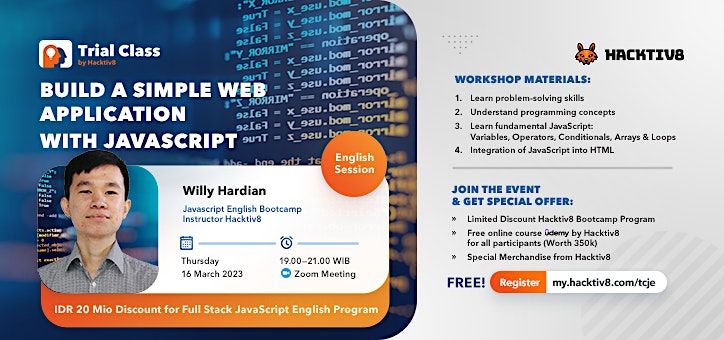 Build a Simple Web Application with JavaScript (English Session), March ...