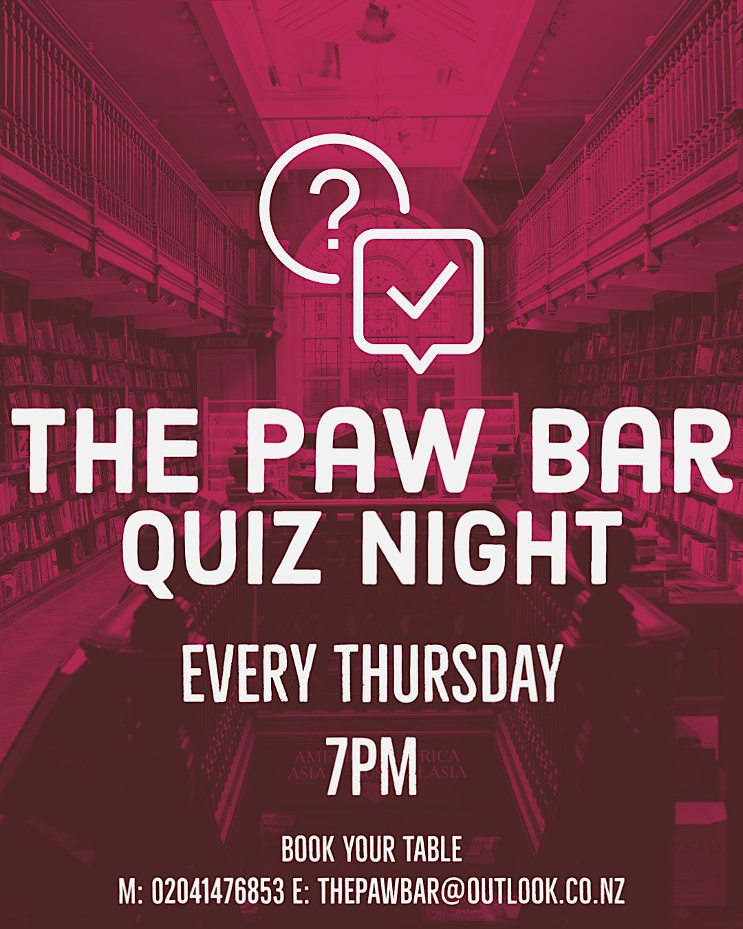 Quiz Night at The Paw Bar & Eatery | Event in Auckland | AllEvents