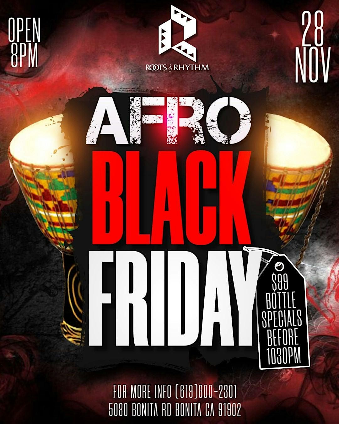 Afro Black Friday: Roots & Rhythm Live! | Event in Bonita | AllEvents