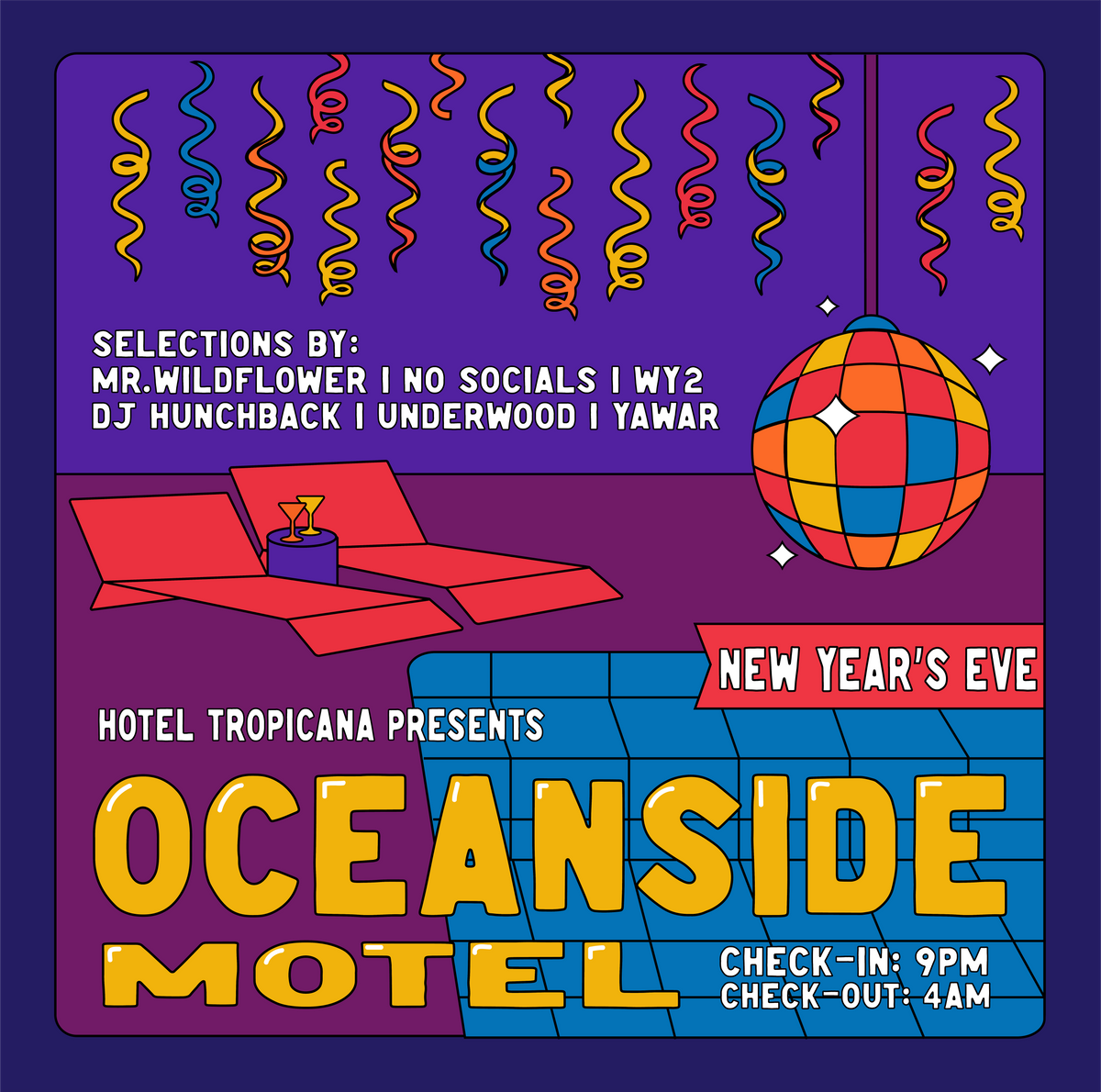 NYE OCEANSIDE MOTEL, The O.G., Delray Beach, December 31 to January 1