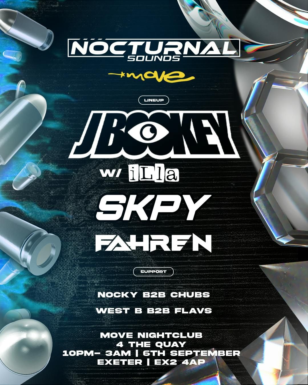 Nocturnal Sounds presents: J Bookey &amp; Illa at Move!!, 6 September | Event in Exeter | AllEvents
