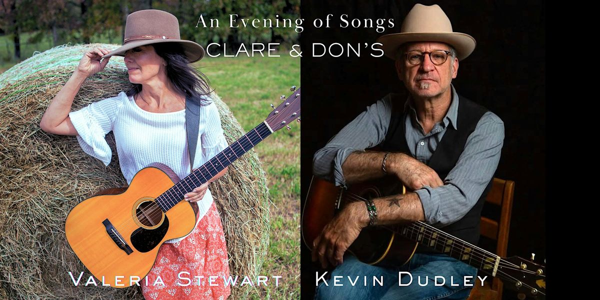 An Evening of Songs with Valeria Stewart + Kevin Dudley at Clare & Don’s, 18 January | Event in Falls Church