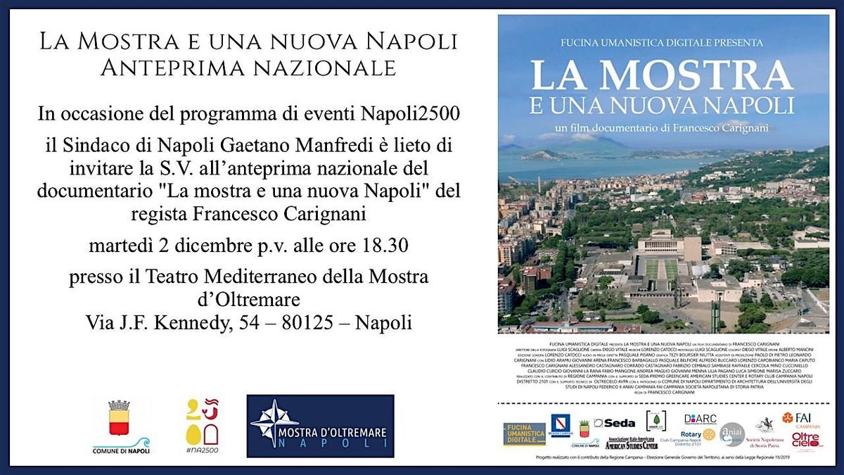 La Mostra e una nuova Napoli - Anteprima Nazionale, 2 December | Event in Napoli | AllEvents