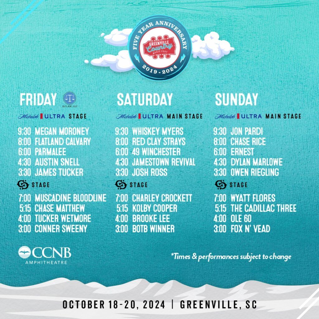 Greenville Country Music Fest - 2 Day Pass at CCNB Amphitheatre at Heritage Park, 24 October | Event in Simpsonville