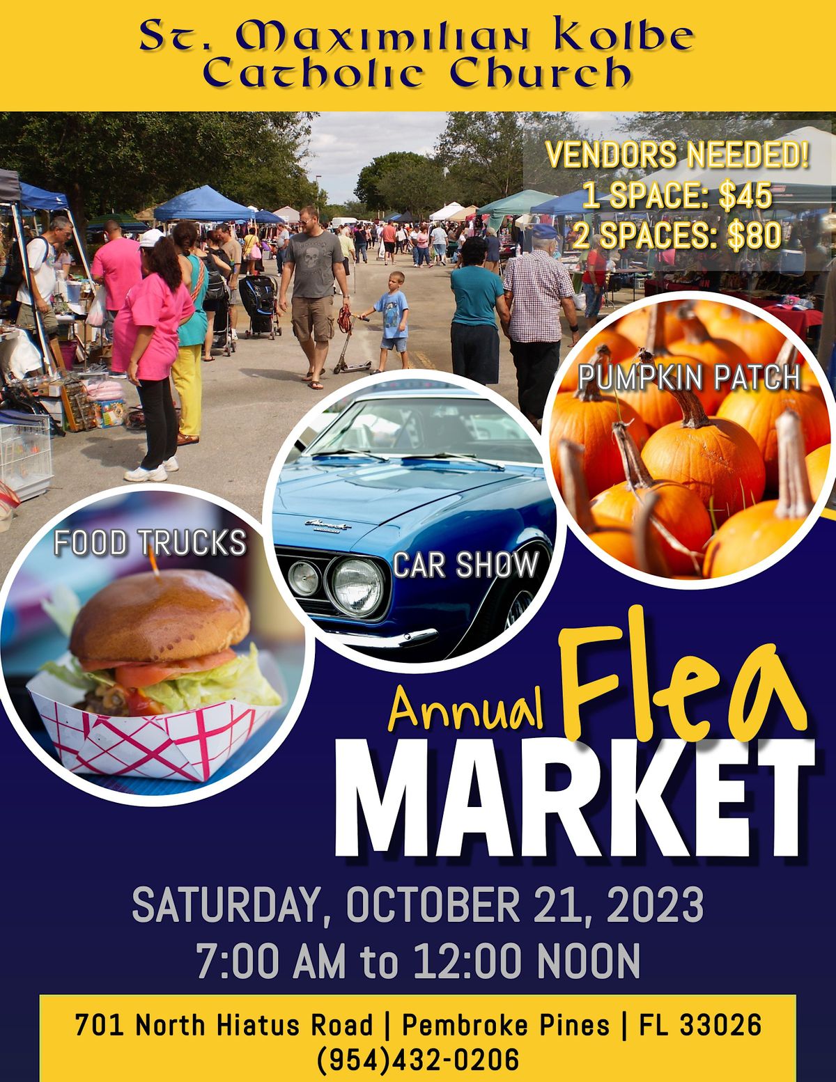 St. Max Arts & Crafts Flea Market, Pumpkin Patch, and Food Truck