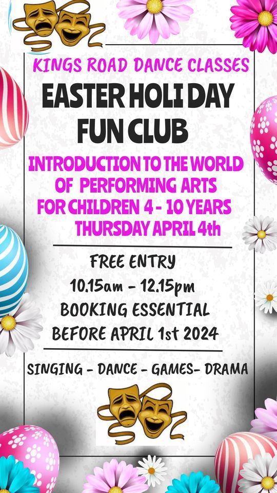 Performing Arts Easter Holiday Fun Club, Kings Road, Caerdydd , CF11