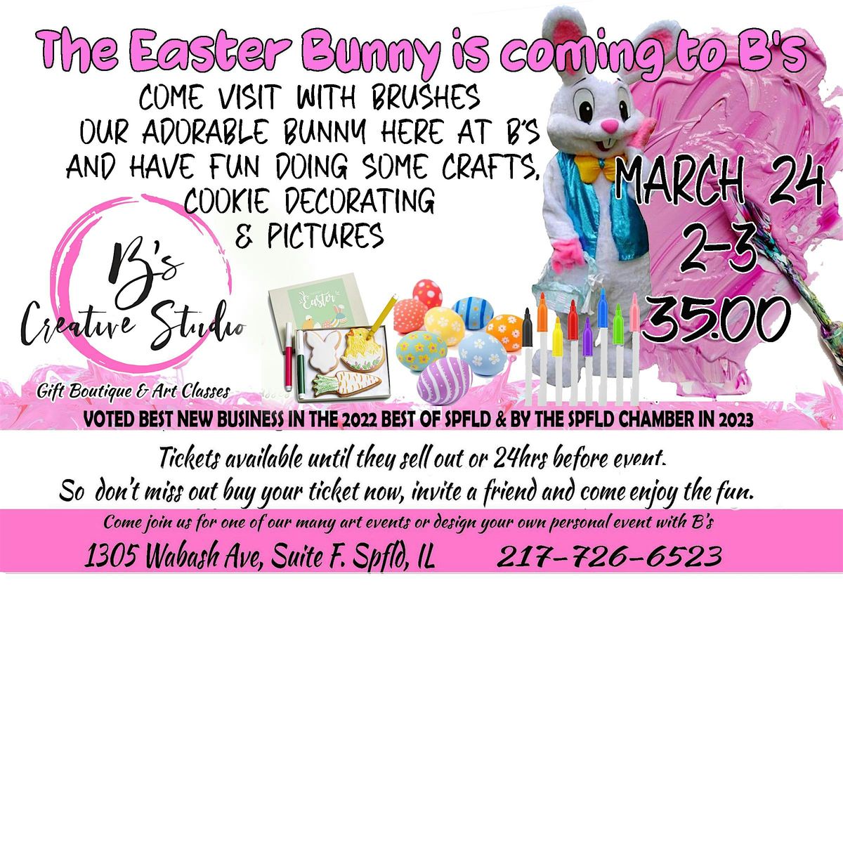 Crafting with Brushes the Bunny, B’s Creative Studio, Springfield, 24 ...