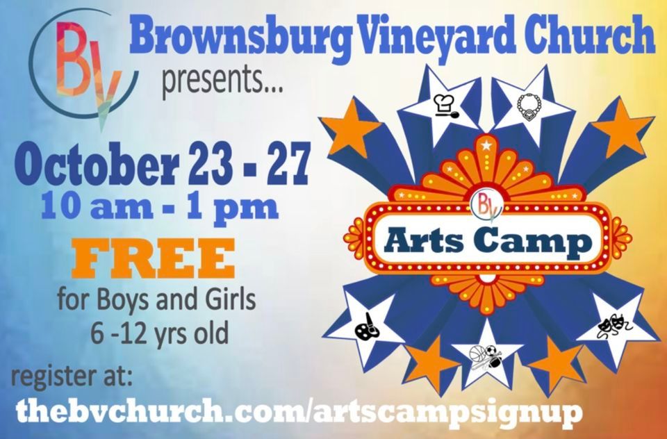 Fall Break Arts Camp, Brownsburg Vineyard Church, October 23 to October
