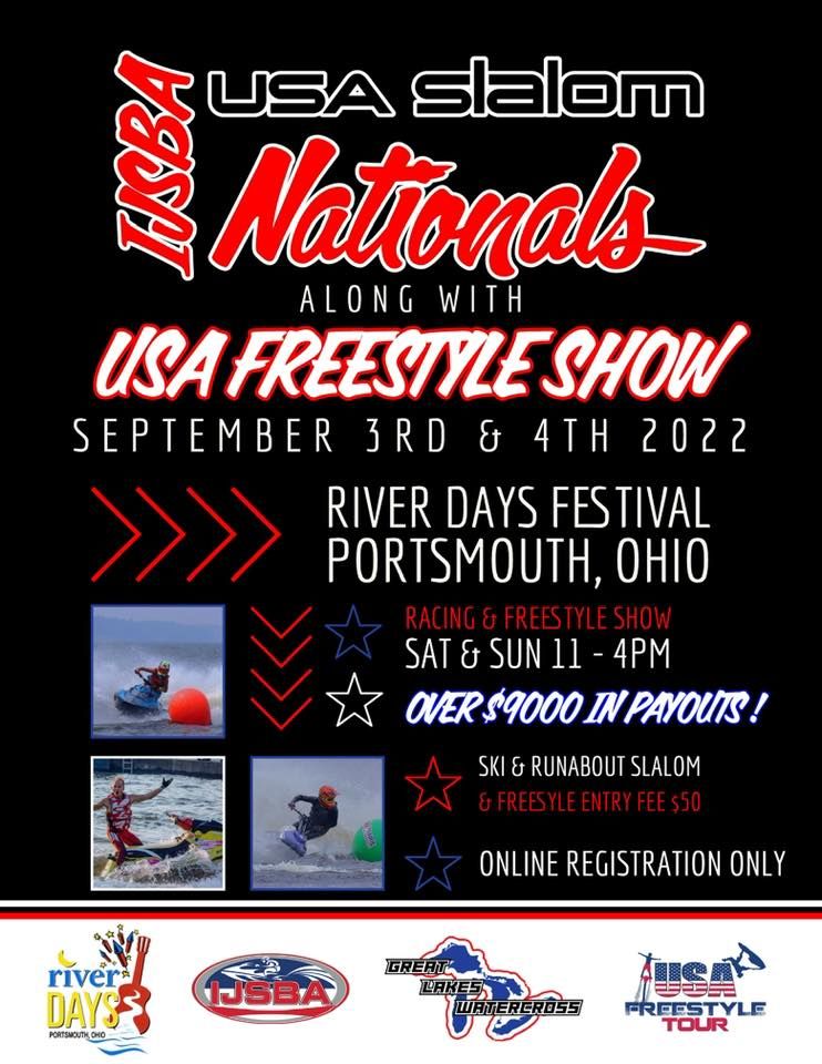 IJSBA USA Slalom Nationals & USA Freestyle at Portsmouth River Days