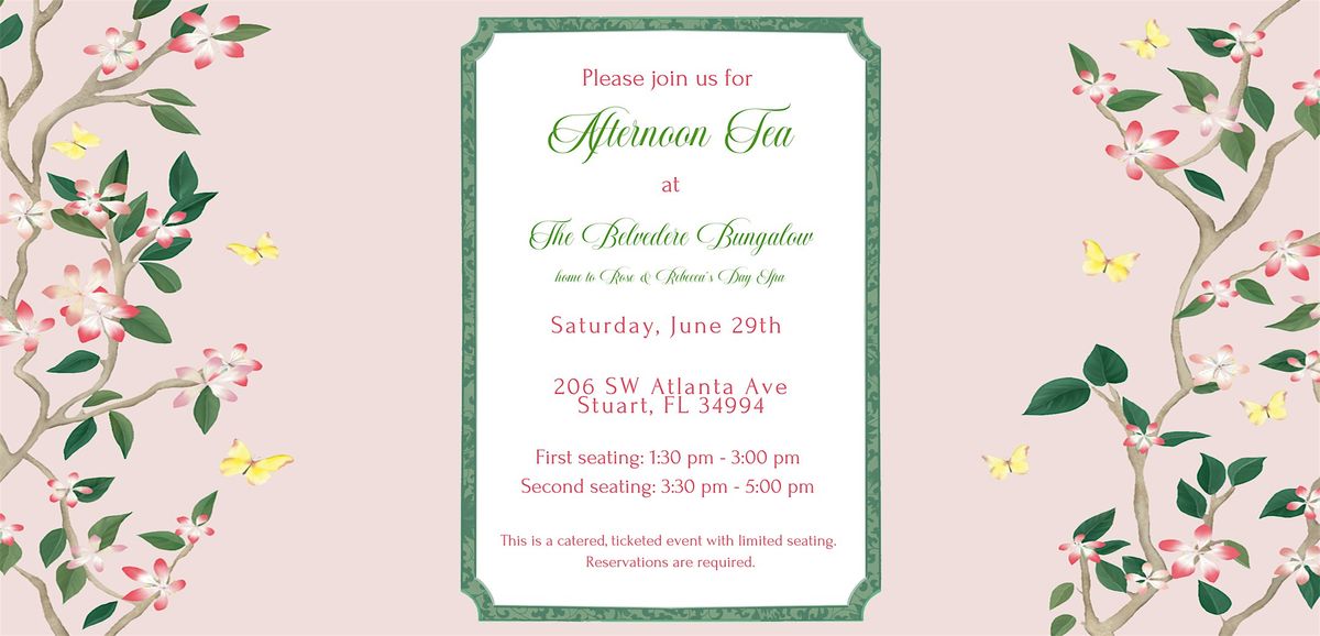 Afternoon Tea at The Belvedere Bungalow, 206 Southwest Atlanta Avenue ...