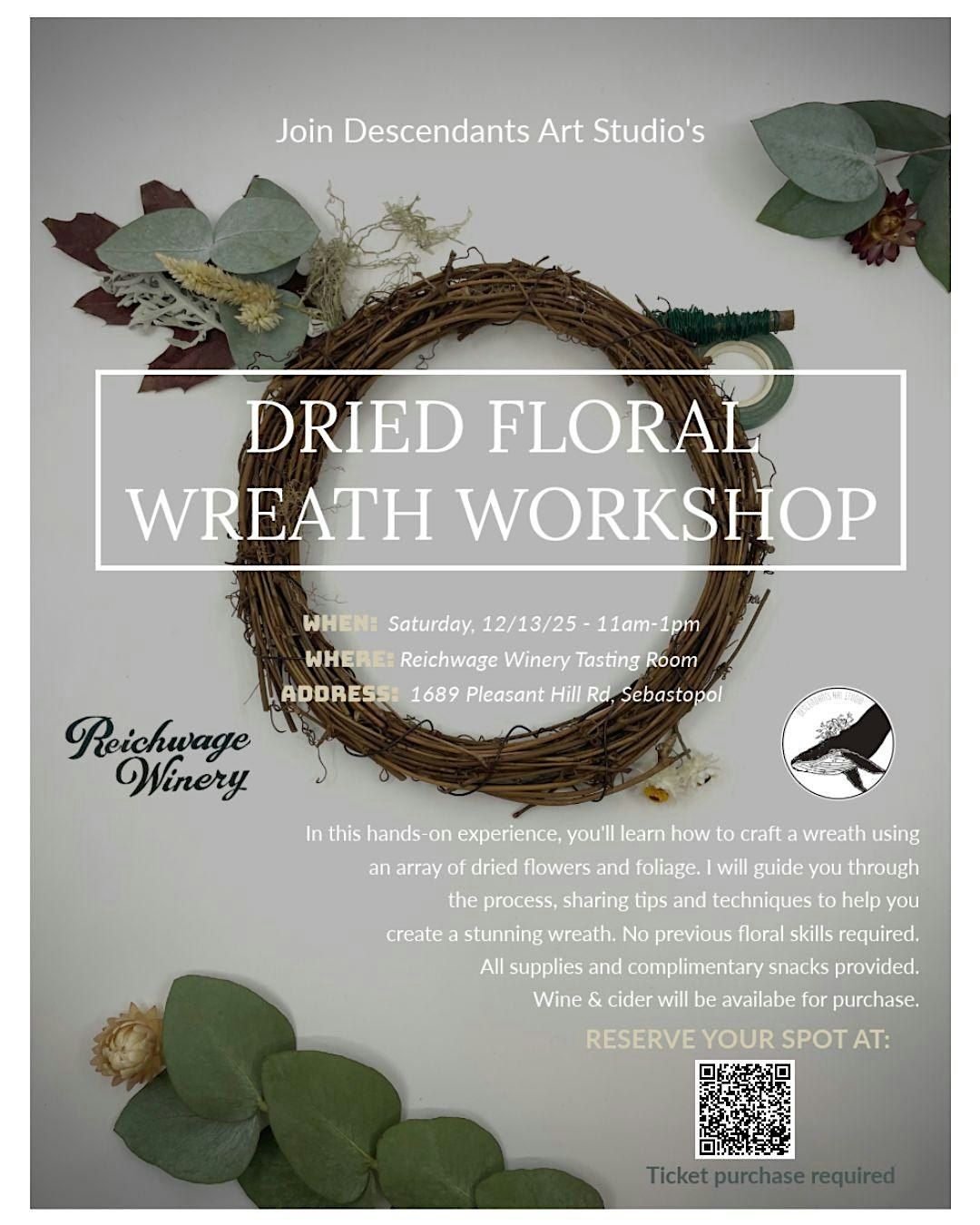 Dried Floral Wreath Workshop, 13 December | Event in Sebastopol | AllEvents