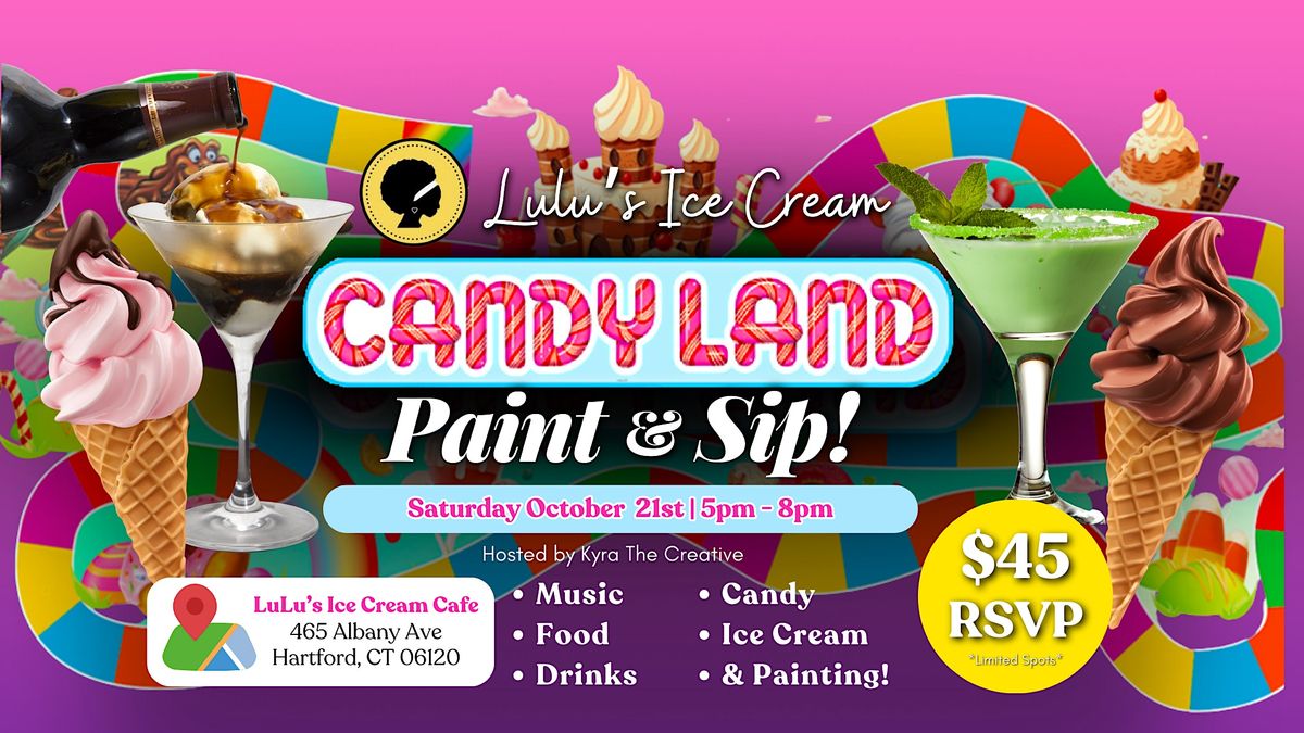 Lu Lus Outside Candy Land Paint & Sip Party, 465 Albany Avenue