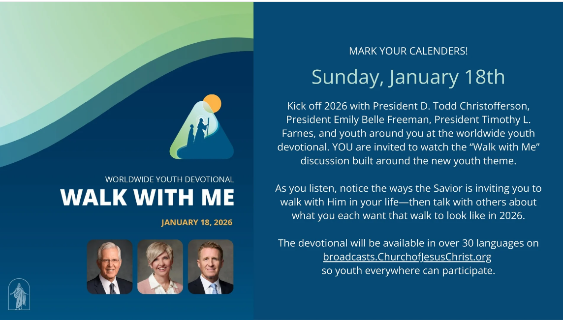 “Walk With Me” Worldwide Discussion for Youth