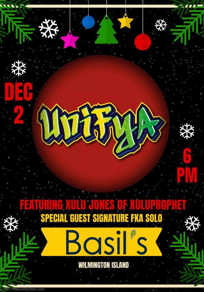 Unifya live at Basils, Basils Pizza & Deli, Savannah, 2 December 2023 ...