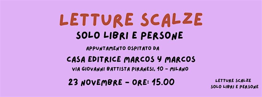 Letture Scalze in Casa Editrice, 23 November | Event in Milano | AllEvents