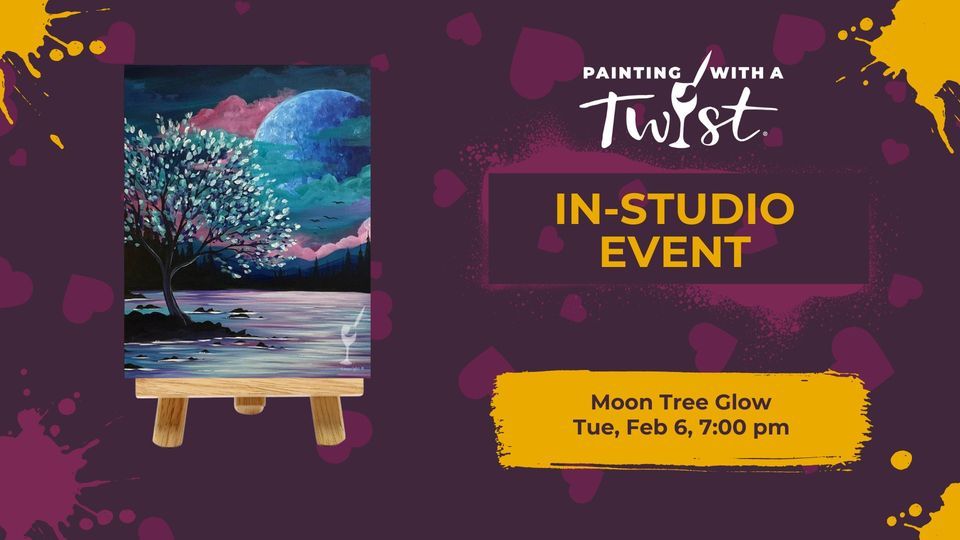 Moon Tree Glow, Painting with a Twist (Douglasville, GA), February 6