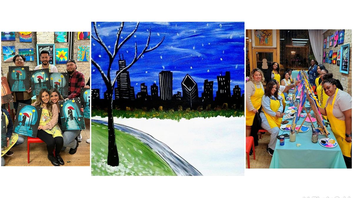 BYOB Sip & Paint Event - "Snowy Skyline", 13 December | Event in Chicago | AllEvents