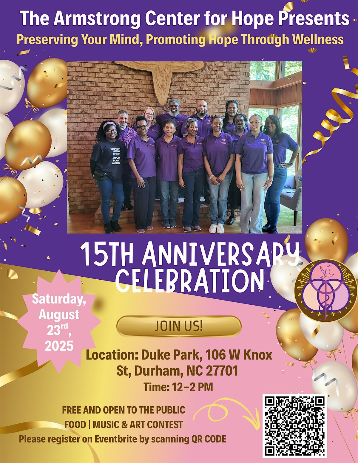 The Armstrong Center for Hope's 15th Anniversary Celebration!, 23 August | Event in Durham | AllEvents