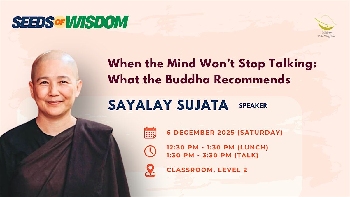 When the Mind Won’t Stop Talking: What the Buddha Recommends, 6 December | Event in Queenstown | AllEvents