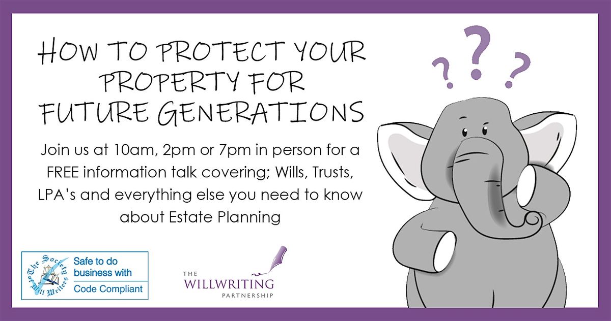 Is your will enough? FREE information talk in Birtley, Barley Mow