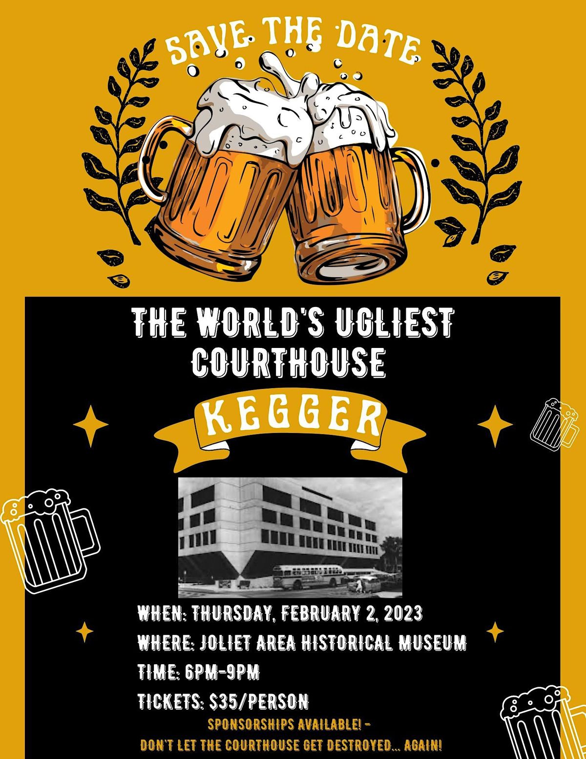 Worlds Ugliest Courthouse Kegger, Joliet Area Historical Museum, 2