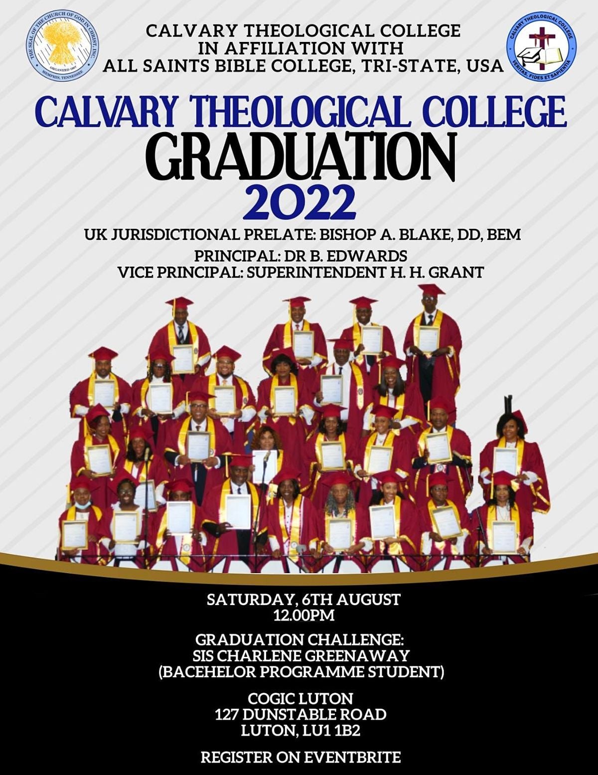 CTC Graduation Ceremony, Academic Year 20212022, Calvary Church of God