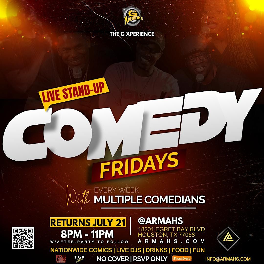 COMEDY FRIDAYS! LIVE STAND-UP WITH MULTIPLE NATIONWIDE COMEDIANS EVERY WEEK | Event in Houston | AllEvents