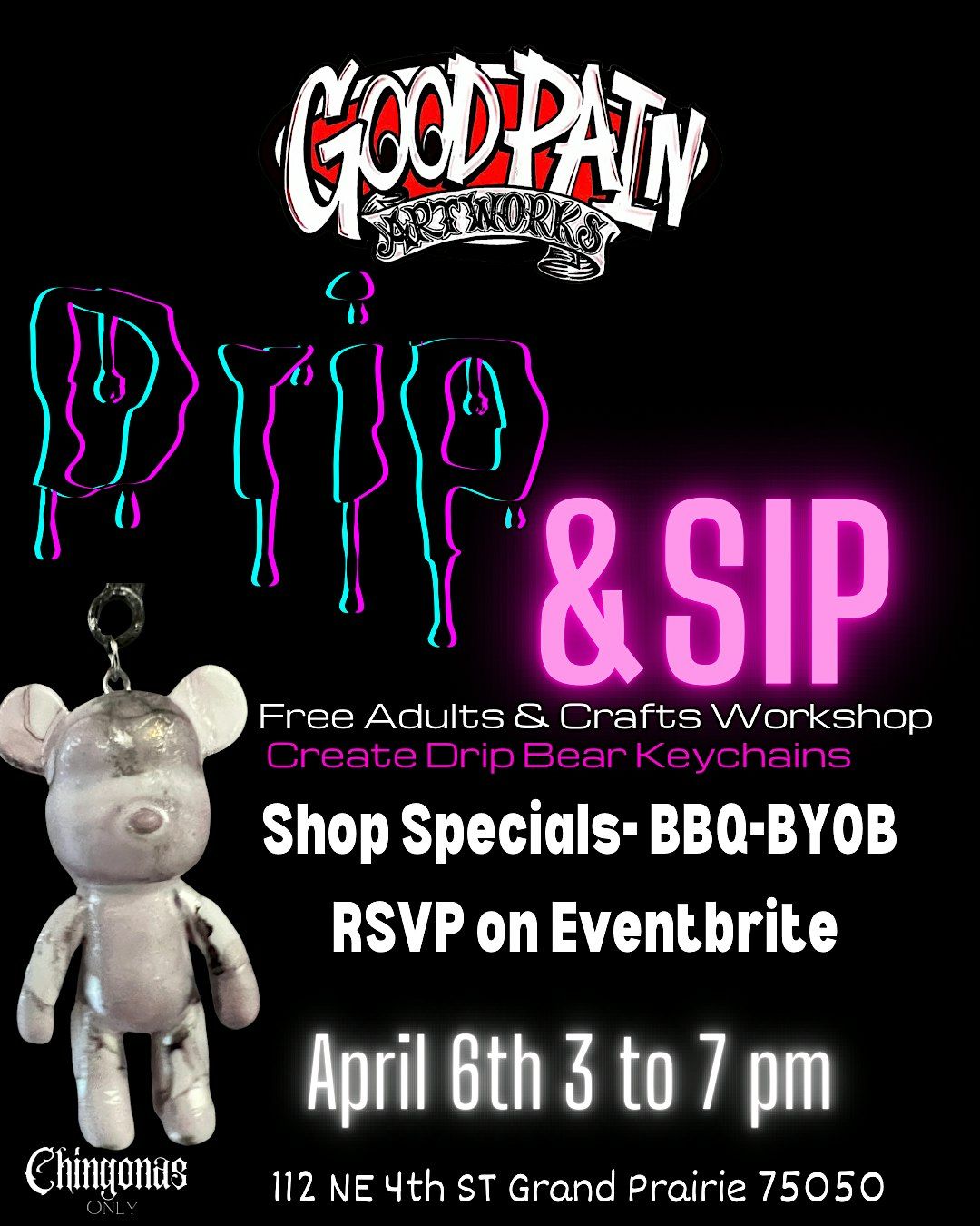 Drip & Sip Adults and Crafts Drip Bear Good Pain Artworks