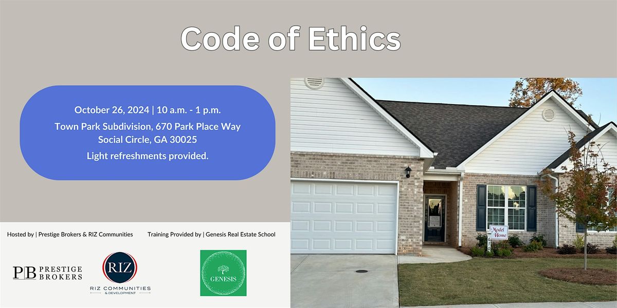 Code of Ethics, Town Park Subdivision, Social Circle, 26 October 2024