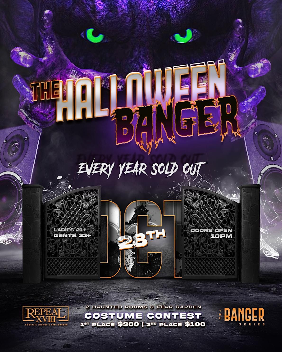 The Halloween BANGER 2023, Repeal XVIII, Huntington, 28 October to 29