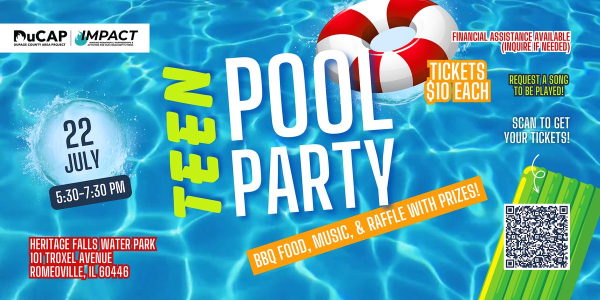 Teen Pool Party, Heritage Falls Water Park, Romeoville, 22 July 2023
