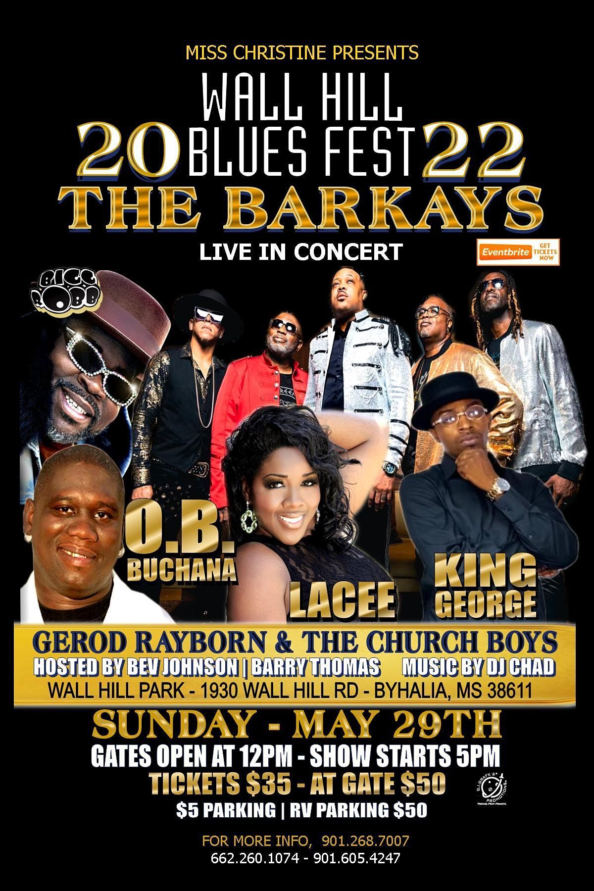 10TH ANNUAL WALL HILL BLUES FEST, 1930 Wall Hill Rd, Byhalia, May 29