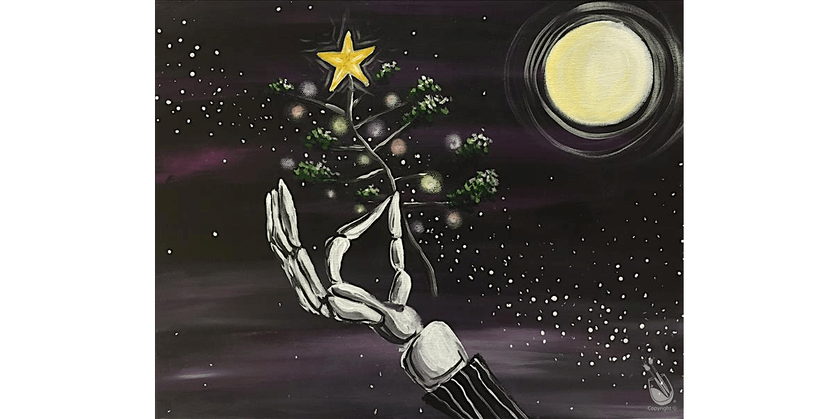 The Nightmare Before Christmas Tree - Paint and Sip in Houston | Classpop!™, 20 December | Event in Pasadena
