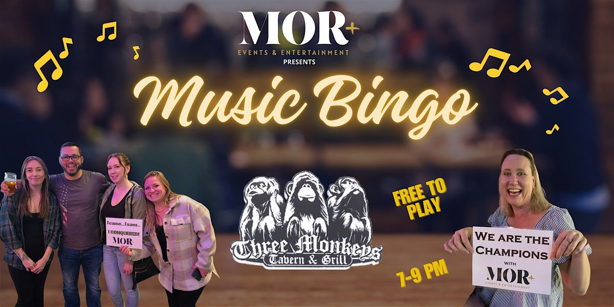 MOR Music Bingo @ Three Monkeys - Harrisburg, NC | Event in Harrisburg | AllEvents
