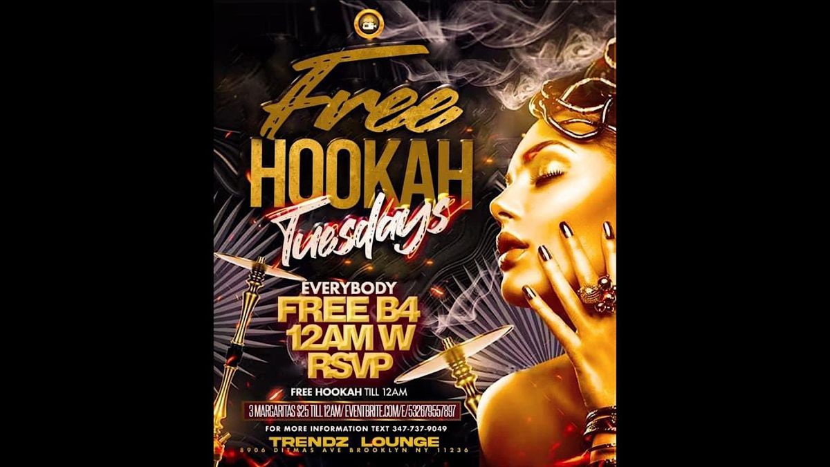 FREE HOOKAH TUESDAYS, Trendz Lounge, Brooklyn, September 12 to