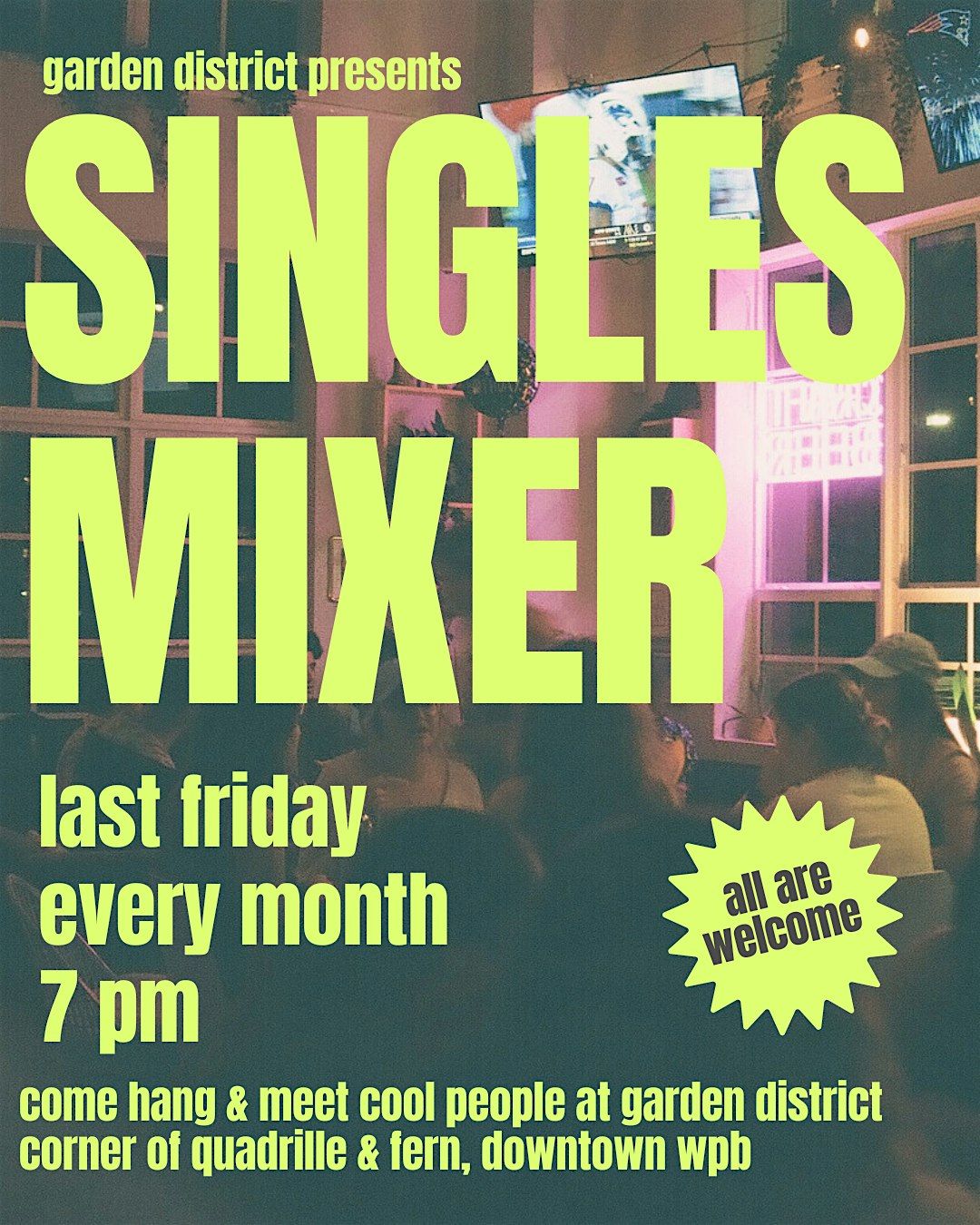 Singles Mixer at Garden District Taproom, 26 December | Event in West Palm Beach | AllEvents