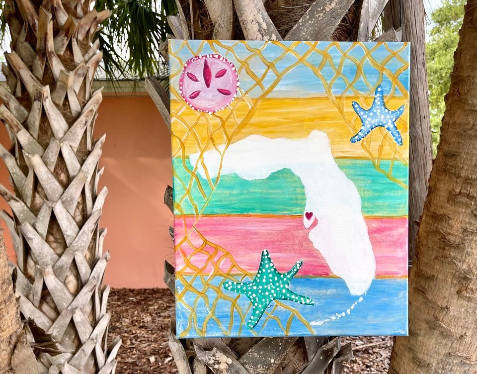 Map of Florida Painting Fun "Make it and Take it" evening at the