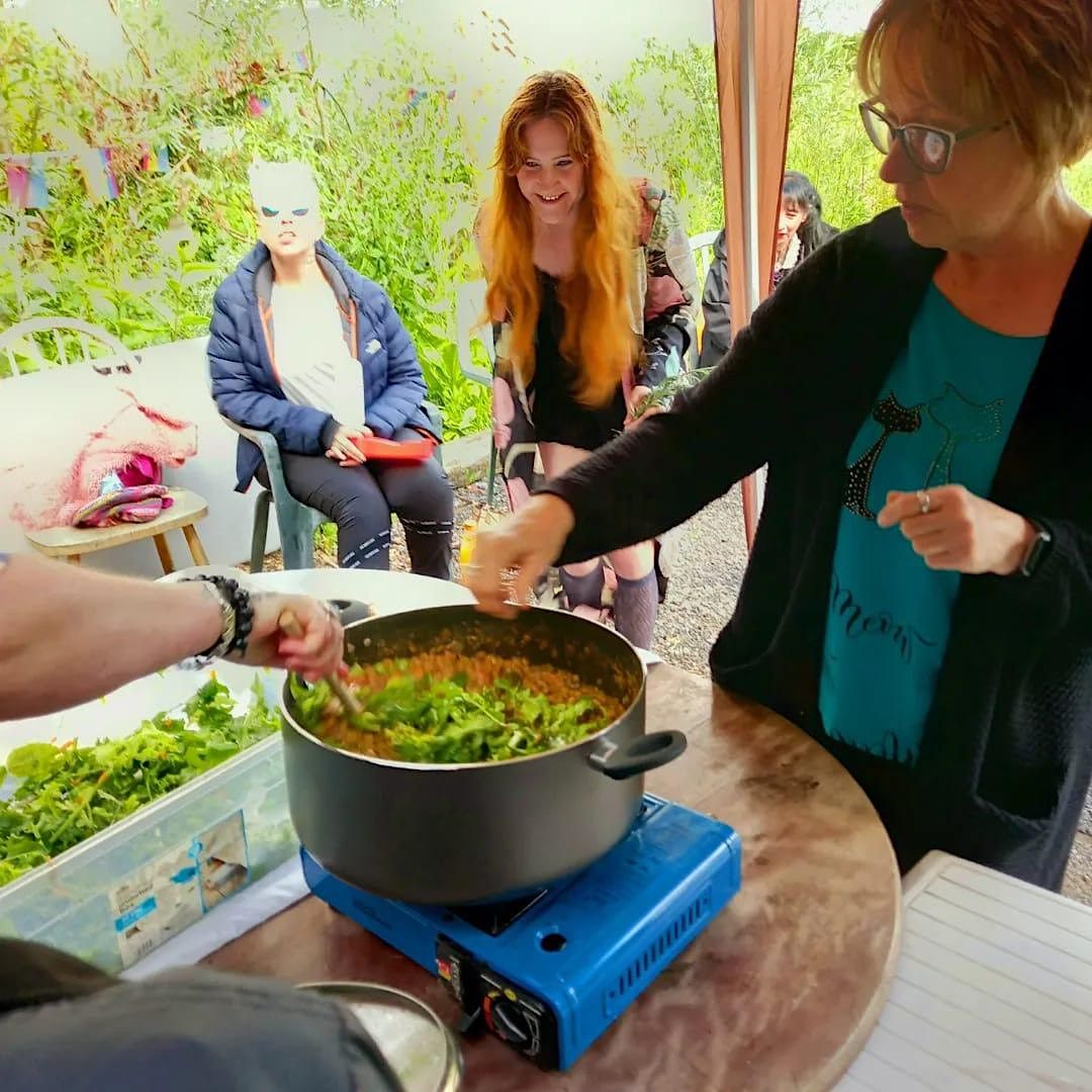 Welsh themed community lunch - cooking with fire, Green Lane, Wirral ...