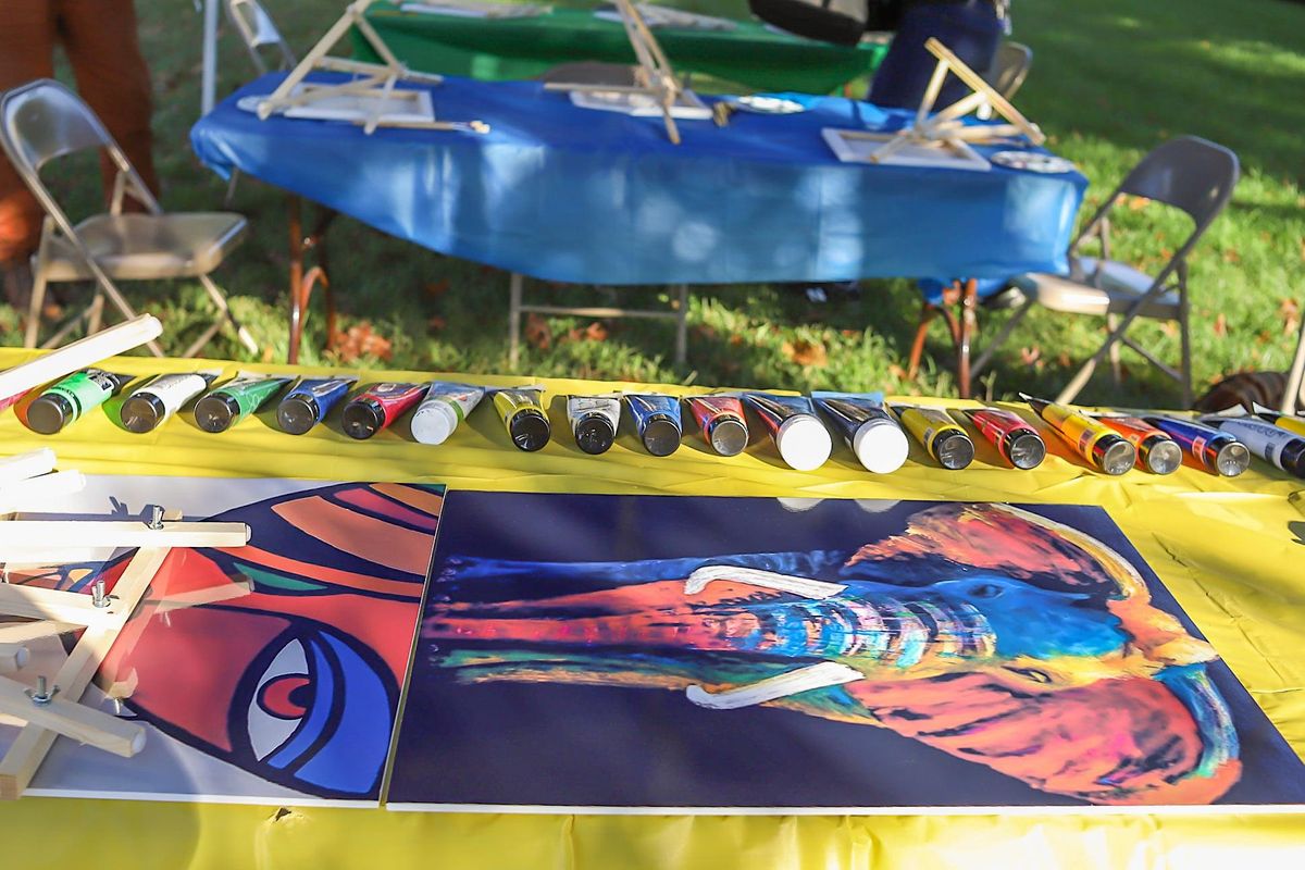 2022 Sip & Paint Event held at the Happy Leaf Arts Festival, Downtown