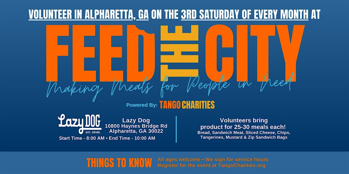 Feed The City Alpharetta: Making Meals for People In Need | Event in Alpharetta | AllEvents
